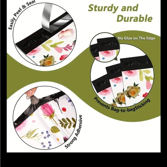 25 Poly Mailers Floral Pattern - Picture 3 of 9